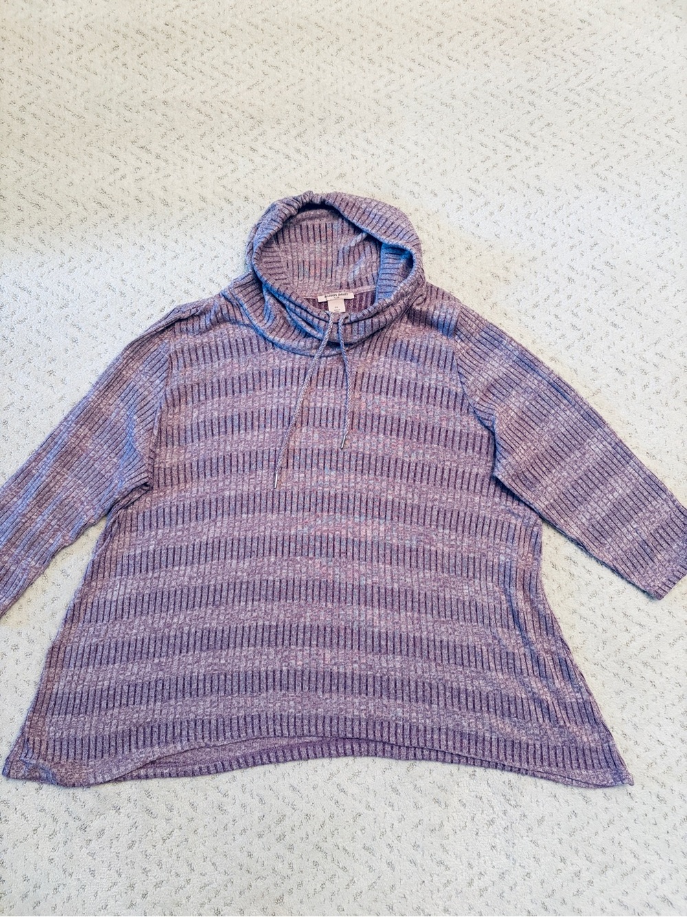 Allison Daley Lavender Purple Cowl Funnel Neck Sweater Size 2X